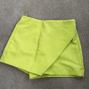 Zara Neon Yellow Women's Skort